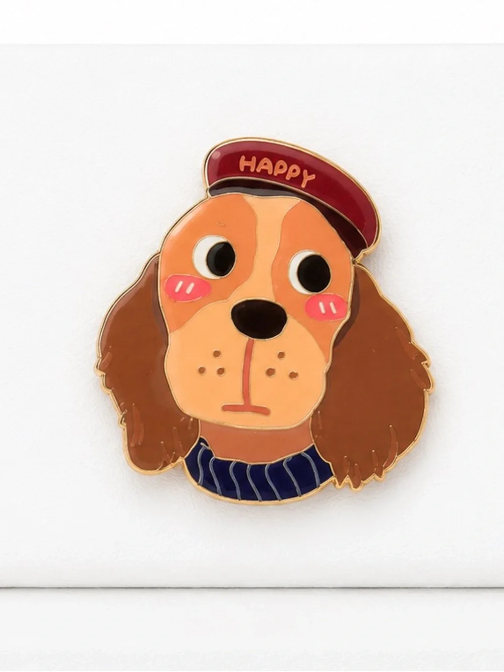 Happy Dog brooch